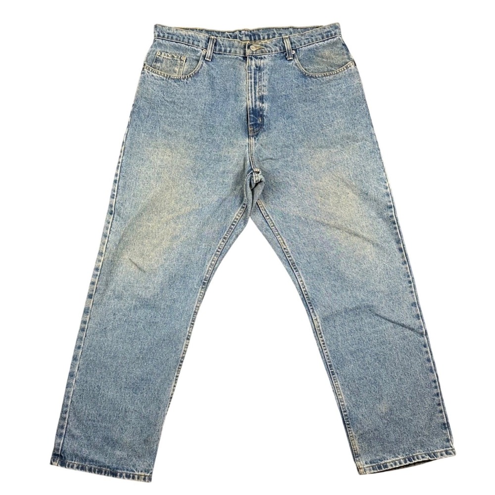 Polo Jeans Co Ralph Lauren Mens Light Wash Straight Leg Denim Jeans Blue